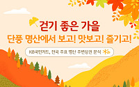 KB국민카드 "단풍철 명산 인근 상권 매출 26％ 상승"