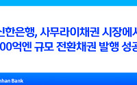 신한은행, 일본서 400억 엔 규모 전환채권 발행 성공