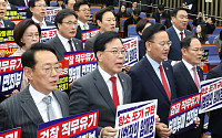국민의힘, 검찰 대장동 사건 항소포기 관련 피켓시위 [포토]
