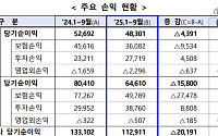 보험사 1~9월 순익 11.3조…전년比 15%↓