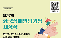 제27회 한국장애인인권상, 개인 4명·기관 3곳 선정