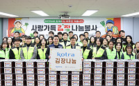 코트라, 노사 합동 지역 어르신에 김장김치 나눔
