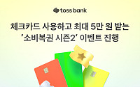 토스뱅크 체크카드, ‘소비복권 시즌2’ 시행