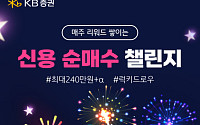 KB증권, '매주 리워드 쌓이는 신용 순매수 챌린지' 진행