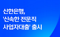 "서류 부담 줄였다"…신한은행, '신속한 전문직 사업자대출' 출시
