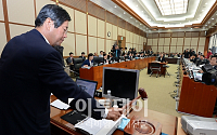 [포토]정회 선언하는 강길부 위원장