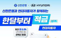 신한은행, 현대차와 제휴 적금 출시…최고 연 8.8%