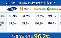 지난해 12월 車보험 손해율 평균 96%대...전년 대비 4%p ↑