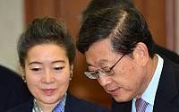 [포토]인사 나누는 김황식 총리와 유영숙 환경부 장관