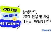 삼성카드, 20대 전용 무료 멤버십 'THE TWENTY' 선봬