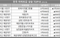 [아파트값 상승 톱10] 서울 서초구 ‘방배서리풀그랑블’ 등