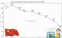 중국, 작년 자동차 수입 48만 대⋯16년 만에 최저