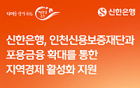 신한은행, 인천신보에 15억 출연…225억 규모 보증 지원