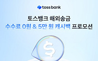 토스뱅크, 3월 말까지 해외송금 수수료 0원ㆍ1만원 캐시백