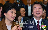 [포토]담소 나누는 박근혜-안철수