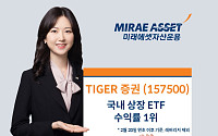 미래에셋 'TIGER 증권' 연초 이후 전체 ETF 수익률 1위…"101.7% 상승"