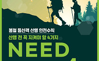 “산에 가기 전 4가지만 확인하세요”…봄철 산행 ‘NEED’ 안전수칙