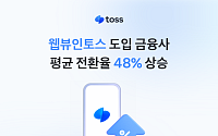 토스, ‘웹뷰인토스’ 금융사 전환율 평균 48% 개선