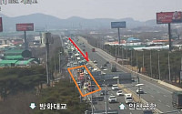 인천공항고속도로 개화터널 인근 차량 화재 발생