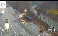 [속보] 중부내륙고속도로 여주분기점 인근 대형 화물차 사고…양방향 전면 차단