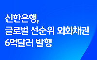 신한은행, 6억달러 글로벌 외화채권 발행