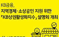 KB금융, ‘상권활성화지수’ 개발…"지역경제 활성화"