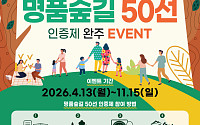 걷기 좋아하는 사람들 주목…전국 명품숲길 50곳 완주 미션 떴다