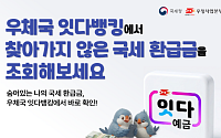“잠자는 국세 환급금 우체국뱅킹 앱에서 찾으세요”