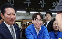 정청래 "죽도록"·하정우 "몸 사라질 정도 뛰겠다"…지선 한 달 앞 부산 표심 공략