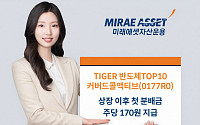 미래운용 'TIGER 반도체TOP10커버드콜액티브', 첫 분배금 주당 170원 지급