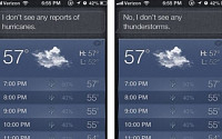 맛 간 애플 '시리'...&quot;허리케인? 미국 비 올 확률 50%&quot;