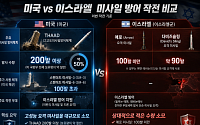 “미국, 이스라엘 방어에 사드 보유량 절반 소진⋯한국 등 우려”