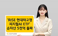 KB운용, 'RISE 현대차고정피지컬AI ETF' 순자산 5000억 돌파