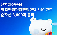 신한자산운용, '퇴직연금펀더멘탈인덱스40 펀드' 순자산 3000억 돌파
