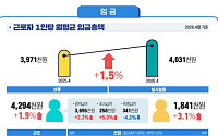 실질임금 3개월 만에 '마이너스'⋯정액급여 정체에 특별금여 감소