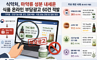 식약처, 'THC·수면·항암' 식품 허위광고 60건 적발…26개 업체 현장점검