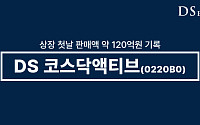 DS 코스닥액티브, 상장 첫날 약 120억 순매수…BM지수 웃돌아