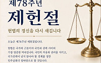 추미애 경기도지사, 제헌절 메시지 "법의 이름으로 국민 위에 군림 안 된다"