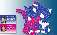 프랑스 대선결선, 우파 사르코지 당선...지역도 좌우대결