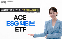 한투운용 "ACE ESG액티브 ETF, 연초 이후 수익률 73%"