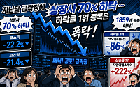 지난달 급락장에 상장사 70% 하락…하락률 1위 종목은