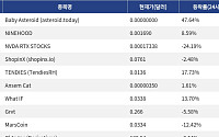 [넥스블록][신규 코인 톱10] Baby Asteroid 47.64% 상승, NINEHOOD 8.59% 상승