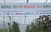 사과농가 일손 부담 줄인다…장수군, 무인방제기 시연