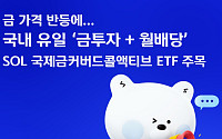 SOL 국제금커버드콜액티브 ETF, 금값 반등에 '금+월배당' 부각