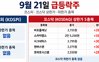 [급등락주 짚어보기] 비트플래닛·스카이랩스 '上'…코스닥 5개 종목 상한가