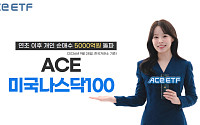 한투운용 "ACE 미국나스닥100 ETF, 연초 이후 개인 순매수 5000억원 돌파"