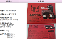 식약처, 데빌초코케이크 7371개 회수…알레르기 유발 ‘달걀’ 미표시