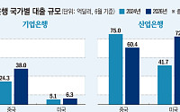 기업은행 中 대출 57% 늘 때 산업은행은 美 대출 74% 확대