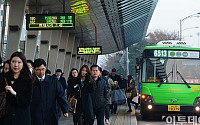 [포토]버스 이용해 출근하는 시민들