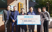 KCC, 울산 복지시설에 페인트 기탁…화재 피해 상인도 지원